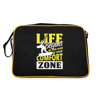 Kitesurfer Comfort Zone Kiten Kiteboard Kiter Kite - Retro Bag - black/gold - Back