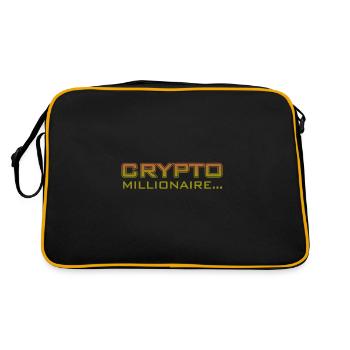 Crypto - Retro Tasche - Schwarz/Gold - Hinten