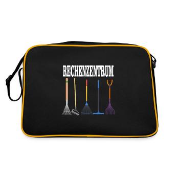 Rechenzentrum Gärtner Landschaftsgärtner - Retro Tasche - Schwarz/Gold - Hinten