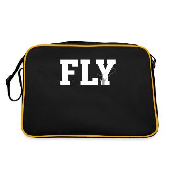 FLY - pêche à la mouche, pêche à la mouche - Sac Retro - noir/or - Dos