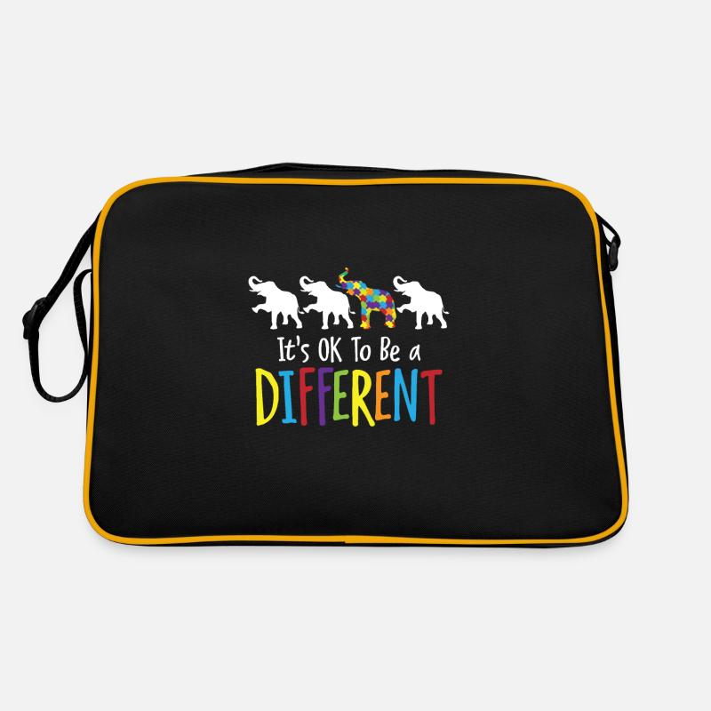 It s ok to be different - Elefant Autism Autist Retro Bag