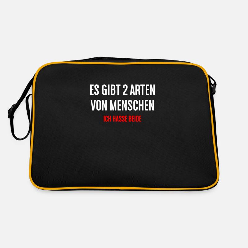 ES GIBT 2 ARTEN VON MENSCHEN ICH HASSE BEIDE Retro Tasche