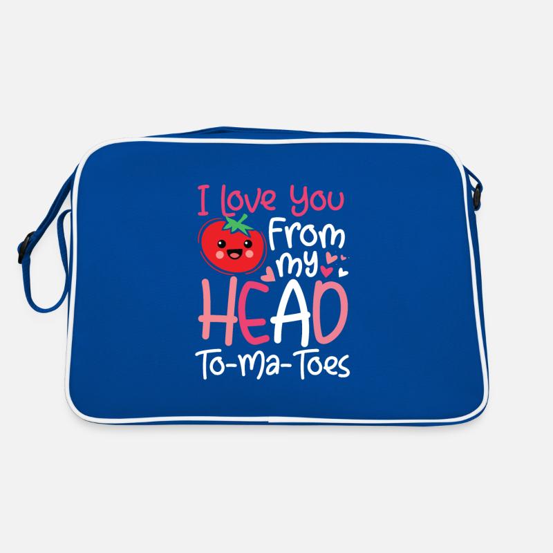 Tomato valentine saying vegetable pun Retro Bag