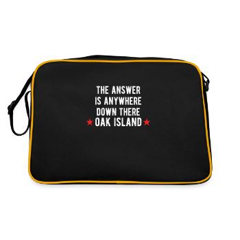 OAK ISLAND: the answer - Retro Bag - black/gold - Back