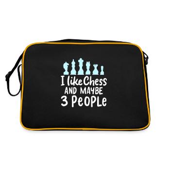 CHESS : I Like Chess - Retro Tasche - Schwarz/Gold - Hinten