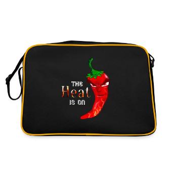 hot chilli pepper the heat is on pepperoni hot - Retro Bag - black/gold - Back