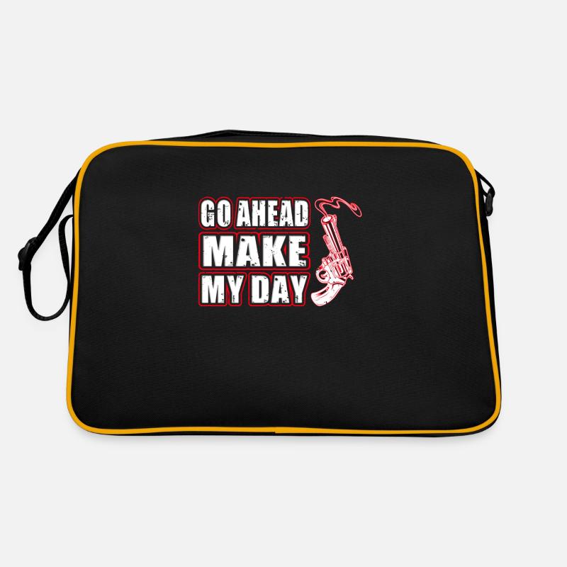 Go Ahead Make my Day.3-01 - Retro Tasche - Schwarz/Gold