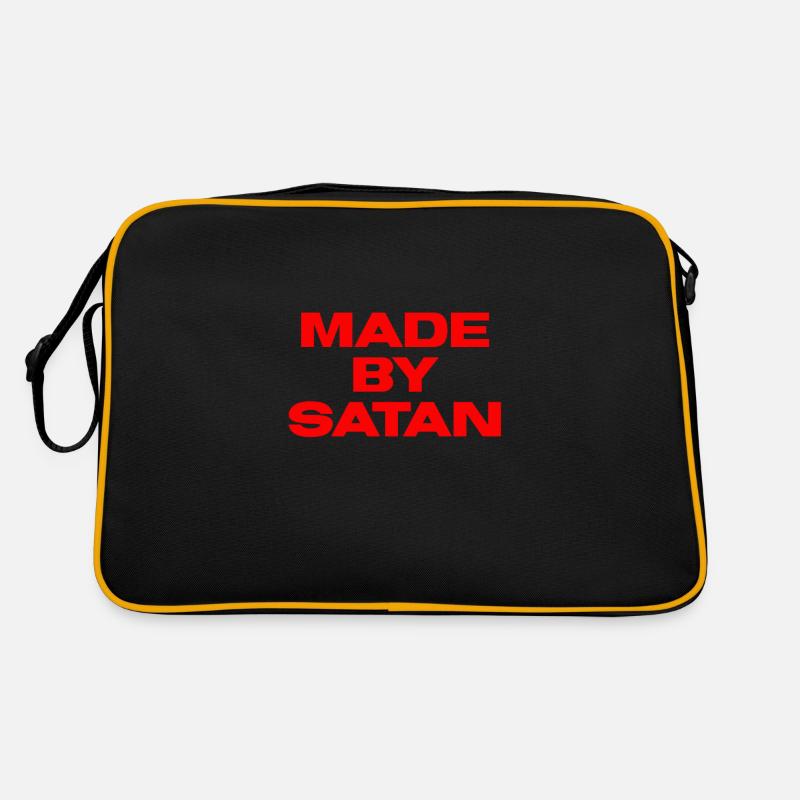 Fabriqué par Satan (1) - Sac Retro - noir/or