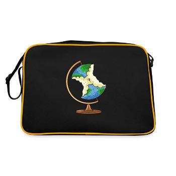 Globus Earth Apple Climate Protection Climate Change - Retro Bag - black/gold - Back
