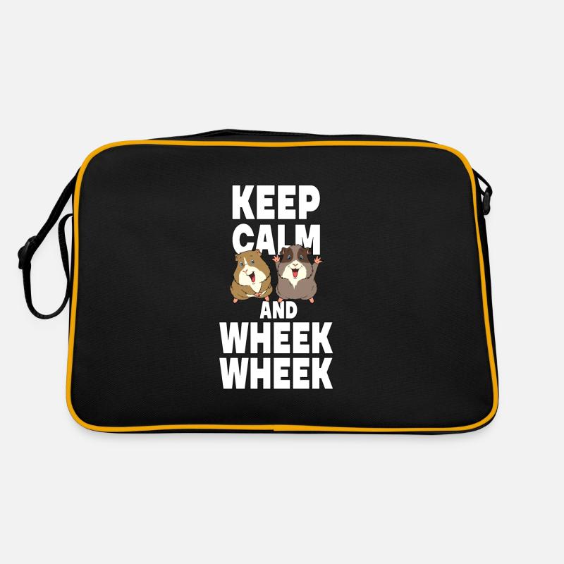 Keep Calm And Wheek Wheek Propriétaires de cobayes Sac Retro