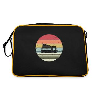 Camping vintage bus rétro - Sac Retro - noir/or - Dos