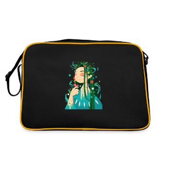 Nature: mother nature - Retro Bag - black/gold - Back