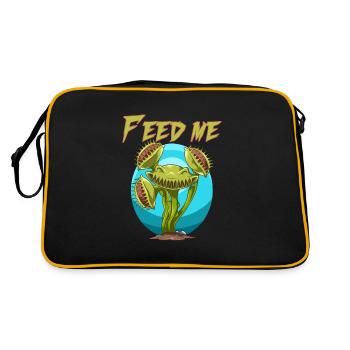 Feed Me Dionaea for a plant lover and - Retro Bag - black/gold - Back