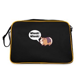 Cochon d'Inde GUINÉE PIG: Wheek! Wheek! - Sac Retro - noir/or - Dos