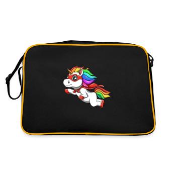 Licorne drôle comme héros pour un super-héros - Sac Retro - noir/or - Dos