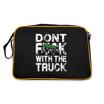 Cool Monster Truck disant crash show - Sac Retro - noir/or - Dos