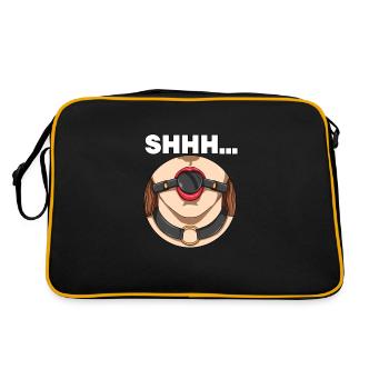 Bâillon buccale Sex toys pour une dominatrice - Sac Retro - noir/or - Dos