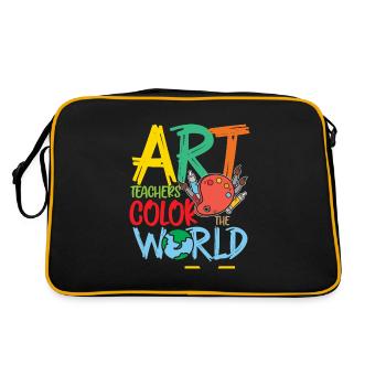 Art teachers color the world - Retro Bag - black/gold - Back