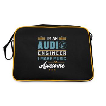 AUDIO ENGINEER SOUND GUY : Awesome Music - Retro Bag - black/gold - Back