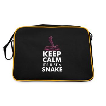 SNAKES: It's Just A Snake - Retro Tasche - Schwarz/Gold - Hinten