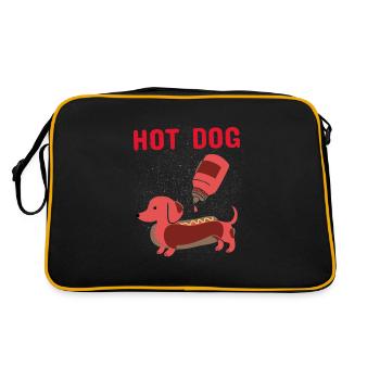 Hot Dog Dog - Retro Tasche - Schwarz/Gold - Hinten