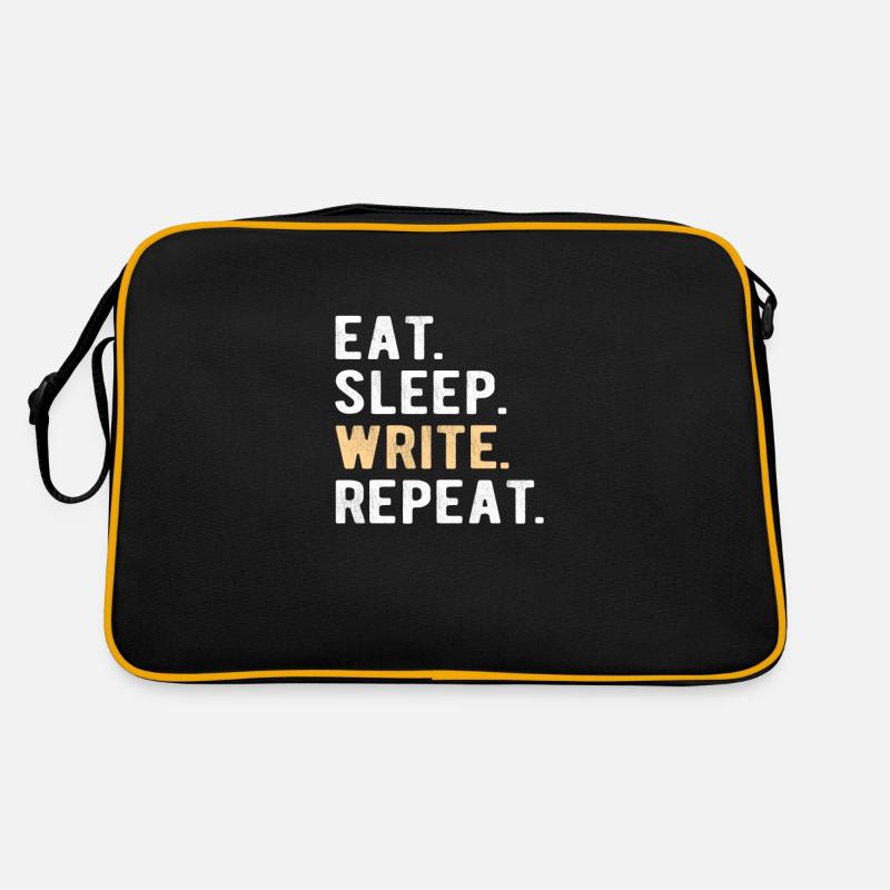 Writing/Writer : eat,sleep,write,repeat Retro Bag
