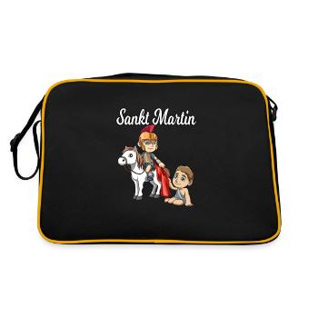 Sankt Martin St Martin - Retro Tasche - Schwarz/Gold - Hinten