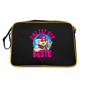 Grand-mère est le meilleur pour la meilleure grand-mère - Sac Retro - noir/or - Dos
