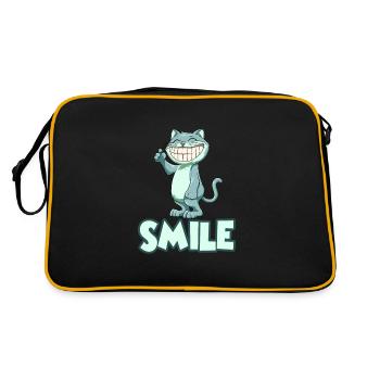 Chat souriant - Sac Retro - noir/or - Dos