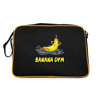 Fitness and bananas for a - Retro Bag - black/gold - Back
