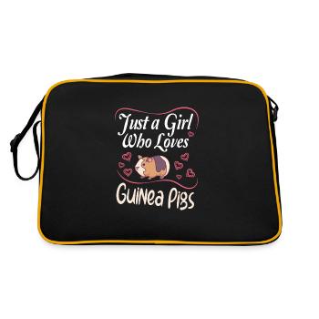 Guinea Pig Guinea PIgs Lover just a Girl who - Sac Retro - noir/or - Dos