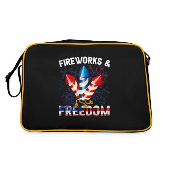 Feux d’artifice et liberté 4 juillet Feux d’artifice - Sac Retro - noir/or - Dos