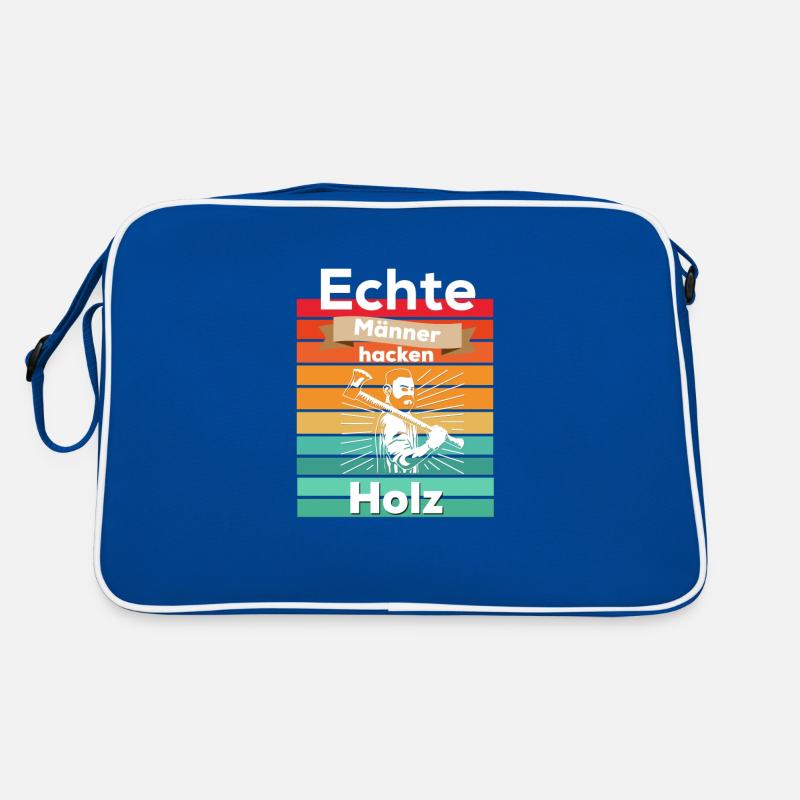 Echte Männer hacken Holz Retro Tasche