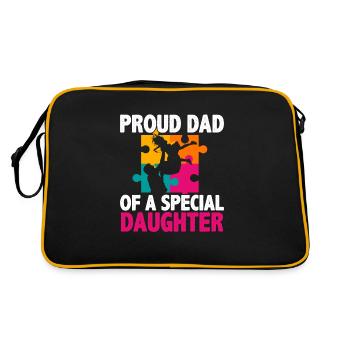 Père fier d’une fille spéciale - Sac Retro - noir/or - Dos