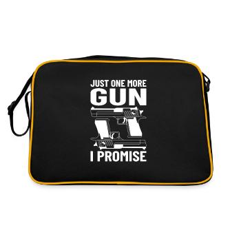 GUN RIGHTS GUN LOVER 2ND AMENDMENT: one more gun - Retro Bag - black/gold - Back