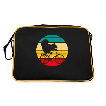 Vélo d’écureuil cycliste amusant Retro Cyclisme - Sac Retro - noir/or - Dos
