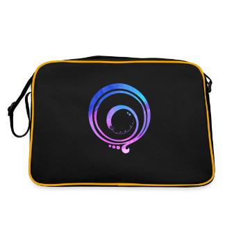 Reiki Chakra Spirituelle Meditation - Retro Tasche - Schwarz/Gold - Hinten