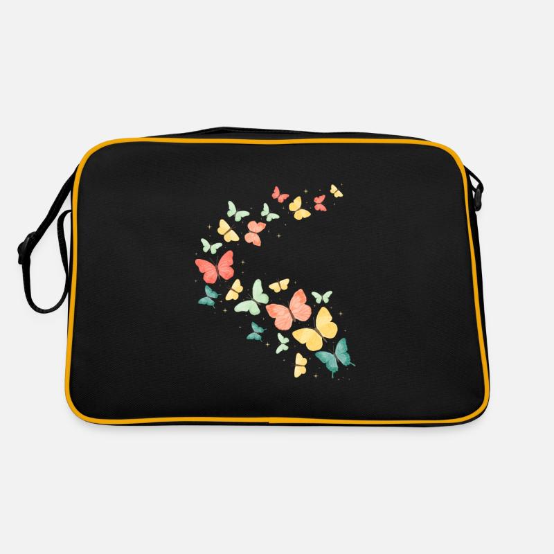 Papillons colorés papillons Sac Retro