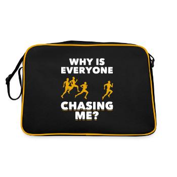 Amusant marathon athlète course jogger humour - Sac Retro - noir/or - Dos