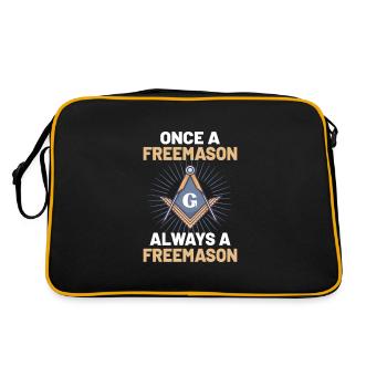 Freemasonry Freemason Conspirazy Theory Gift Idea - Retro Bag - black/gold - Back