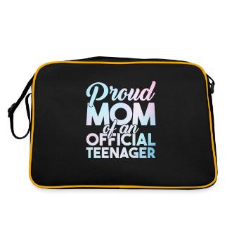 Adolescent officiel mère maman fier adolescente mère - Sac Retro - noir/or - Dos