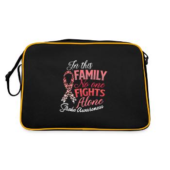 Stroke Survivor Stroke Awareness Rehab Gift Idea - Retro Bag - black/gold - Back