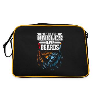 Drôle d’oncle moustache à barbe humour - Sac Retro - noir/or - Dos