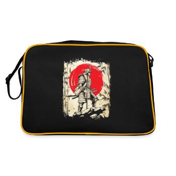 Samurai Warrior Japanese Swordsman Japan - Retro Bag - black/gold - Back