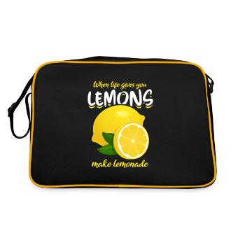 Des citrons drôles rengaine font de la limonade - Sac Retro - noir/or - Dos