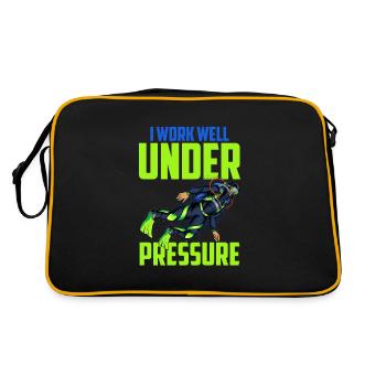 Funny diver joke - Retro Bag - black/gold - Back