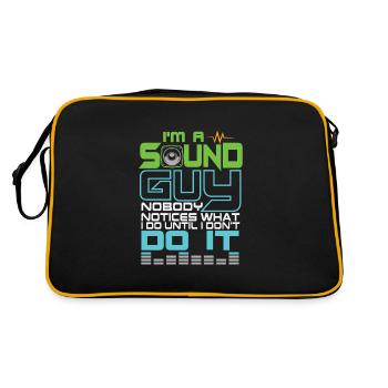 Audio Engineer Sound Guy Sound Engineering Gift - Retro Bag - black/gold - Back