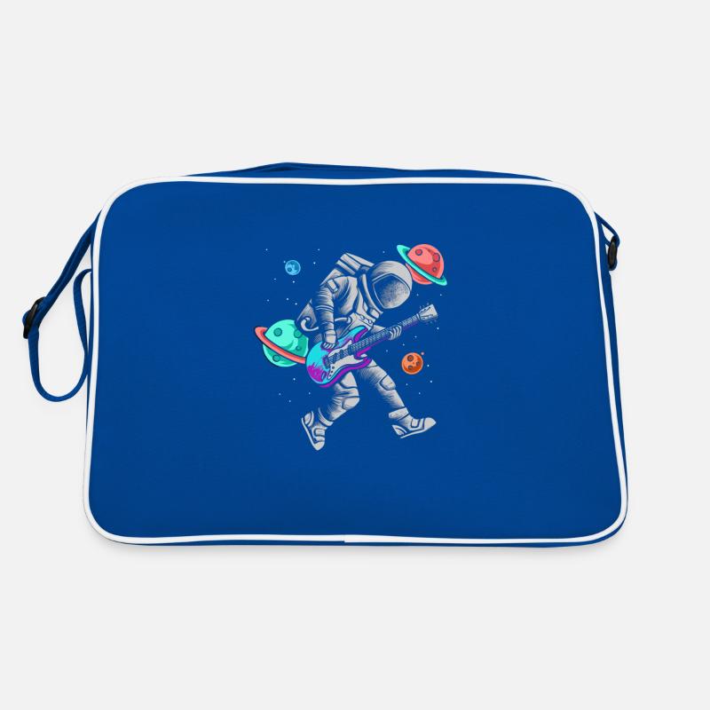 Astronaut Guitar Space Planet Musician Retro Bag