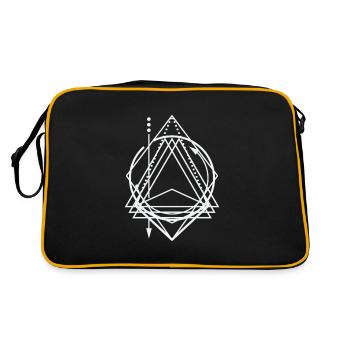 Sacred Geometric Illustration - Retro Bag - black/gold - Back