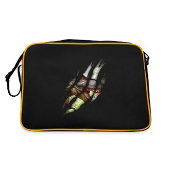 Trex Dinosaur Torn Claw Dino - Retro Bag - black/gold - Back